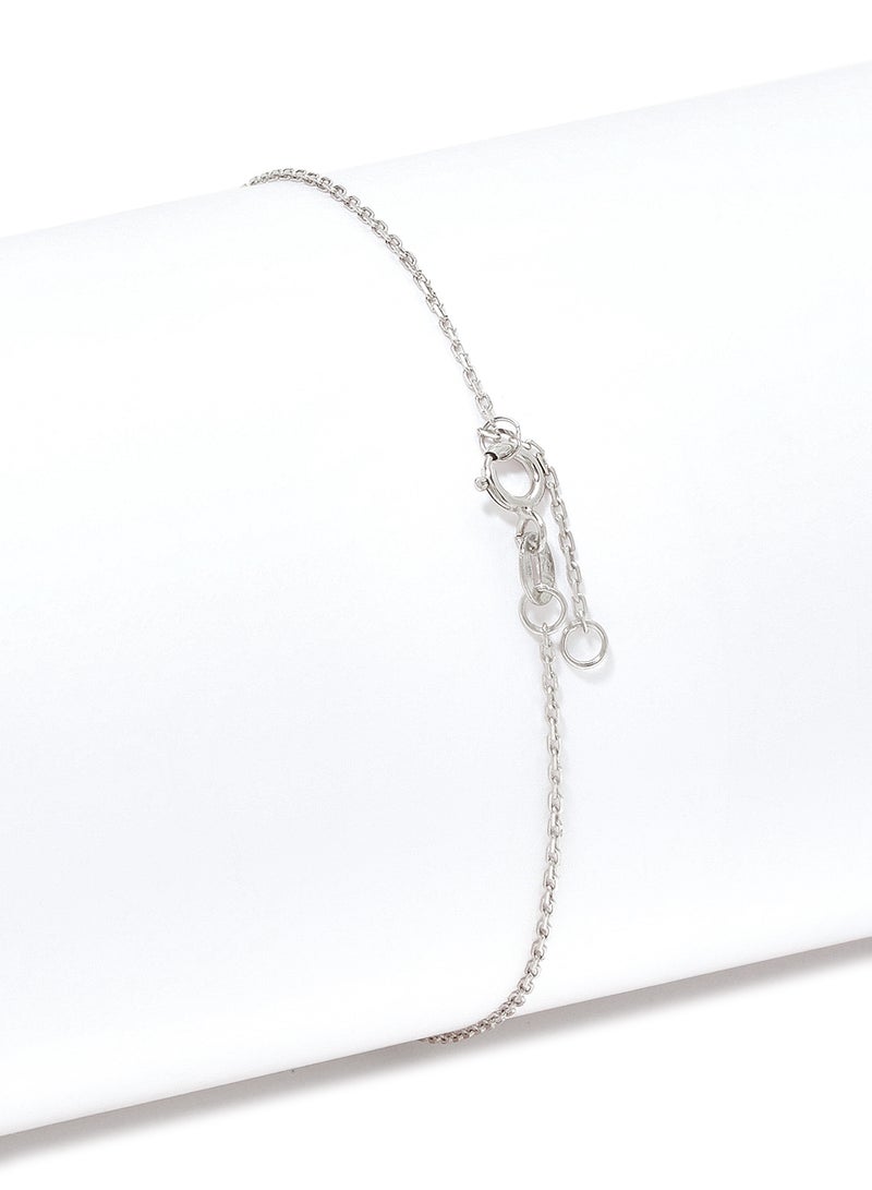 Capri Gold - 18 Karat White Gold Garnet Single Stone Bracelet - Image 1