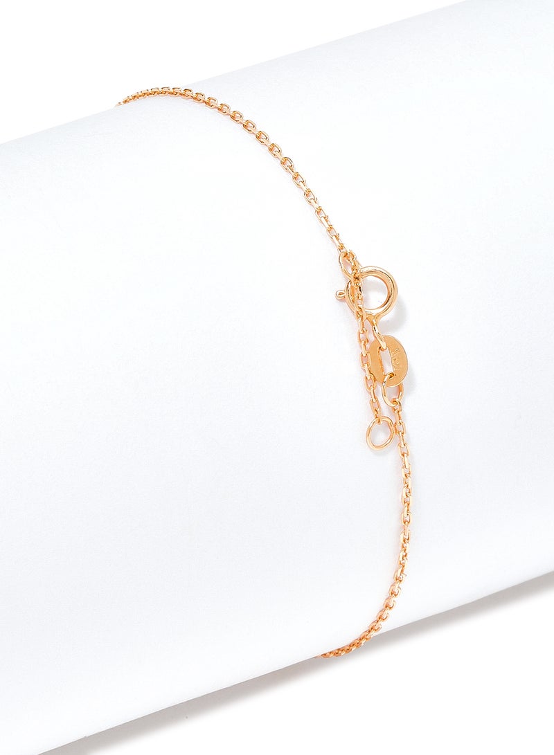 Capri Gold 18 Karat Rose Gold Mother Of Pearl Single Stone Bracelet - Image 3