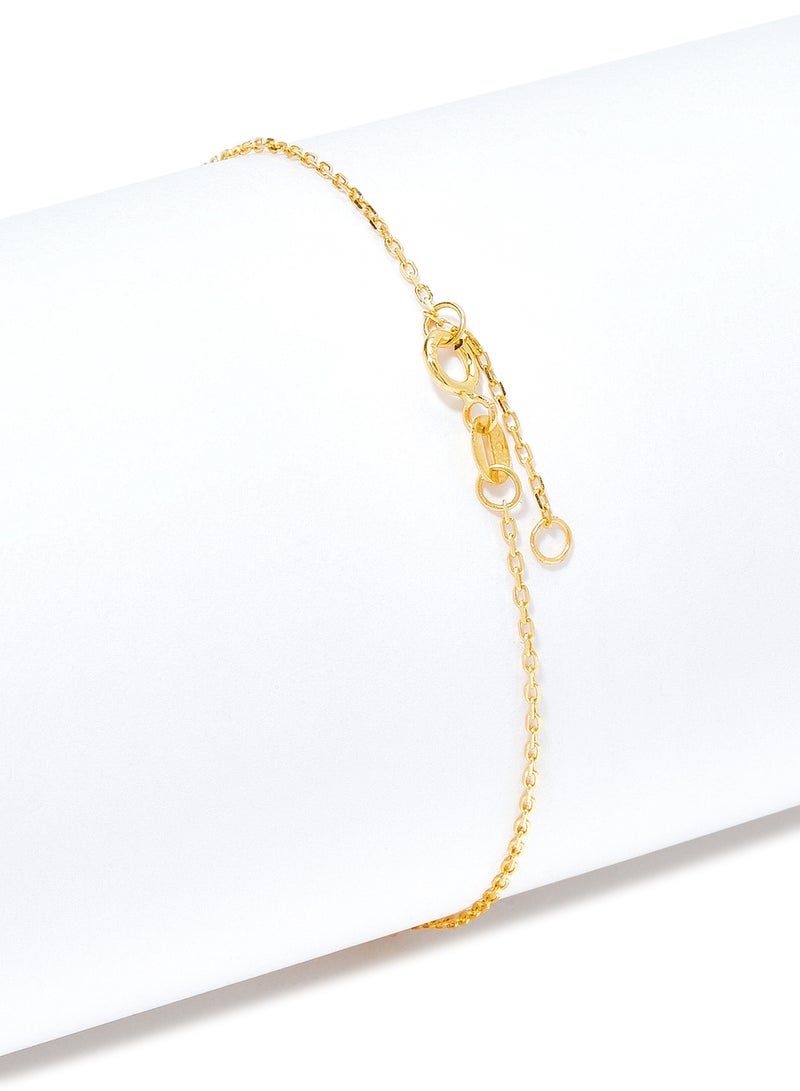 18 Karat Gold Tiger Eye Two Stone Bracelet