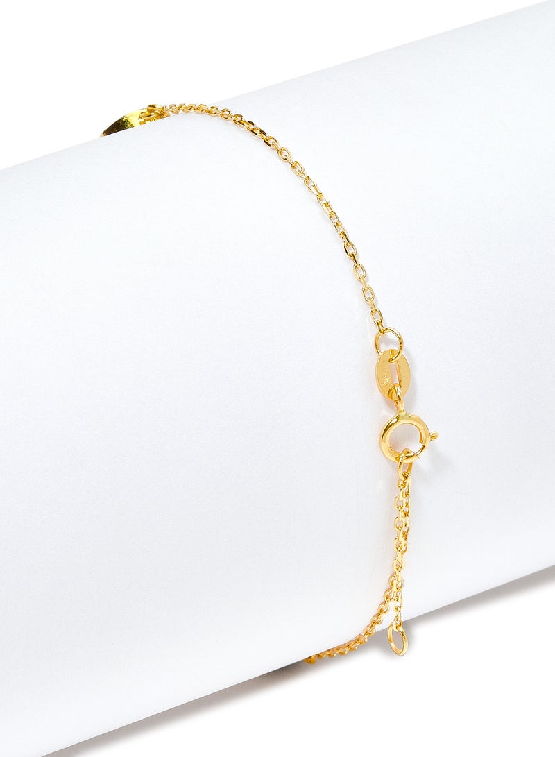 كابري جولد سوار من الذهب عيار 18 قيراطًا مرصع بثلاثة أحجار من العقيق اليماني الأسود واللؤلؤ - Image 3