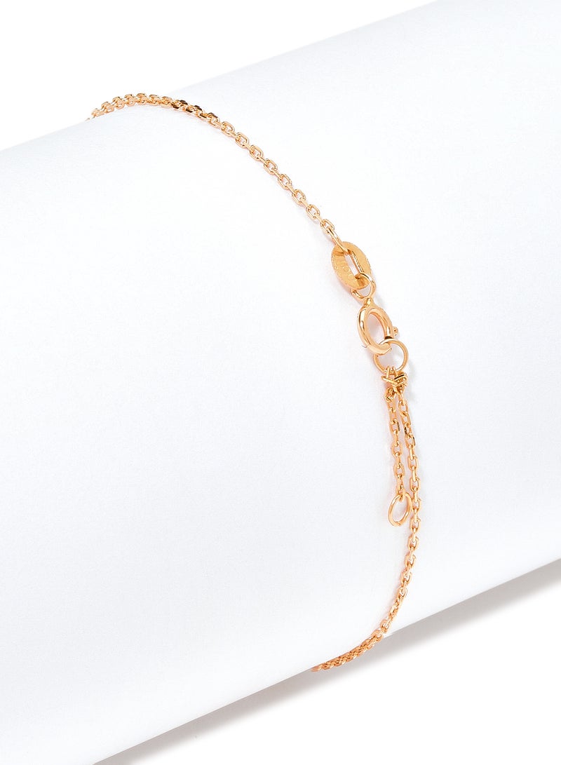 Capri Gold 18 Karat Rose Gold Mother Of Pearl Single Stone Bracelet - Image 3