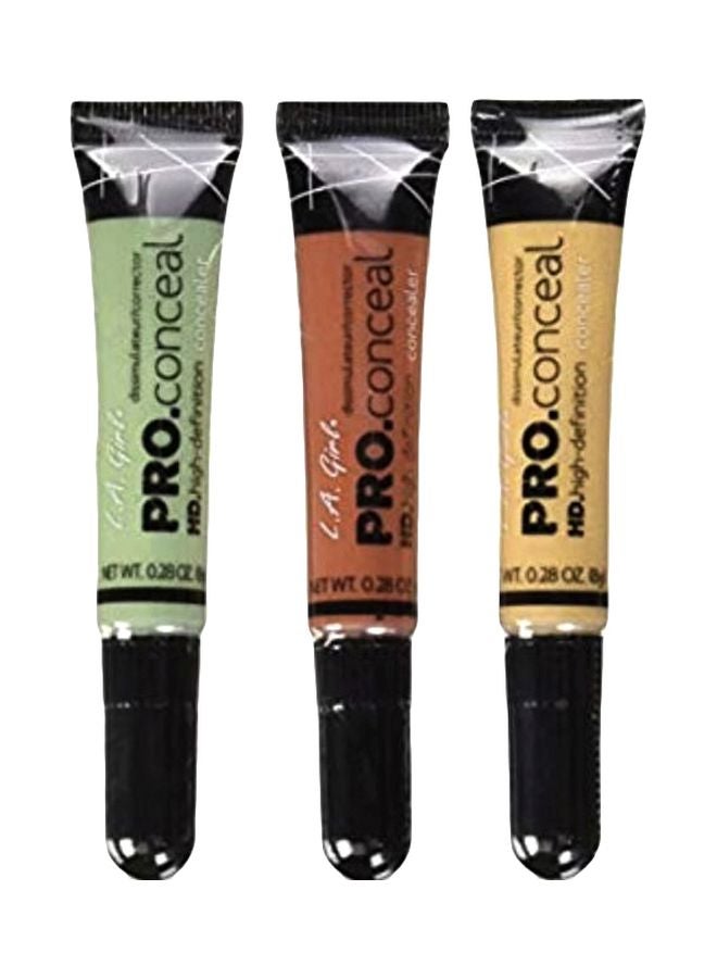 Generic - 3-Piece HD Pro Conceal Corrector Set Orange/Yellow/Green - Image 1