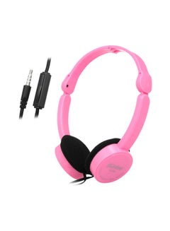 Kubite T-111 Over-Ear Headphones With Mic Pink/Black  - Image 1