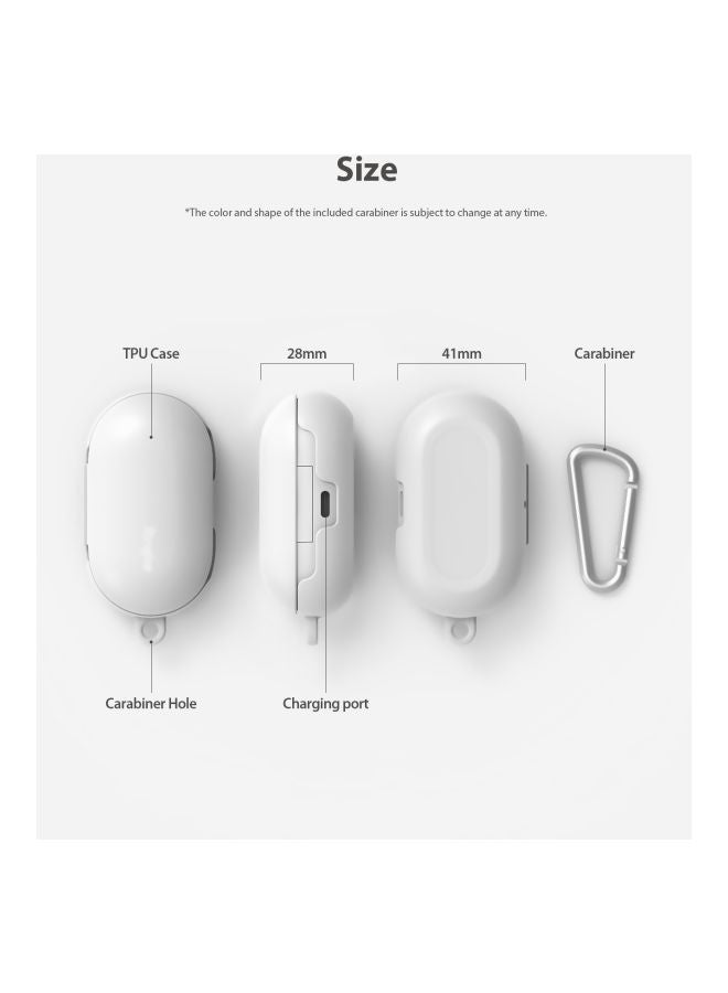 Ringke Protective Case Cover For Galaxy Buds (2019) With Carabiner Pink - Image 3