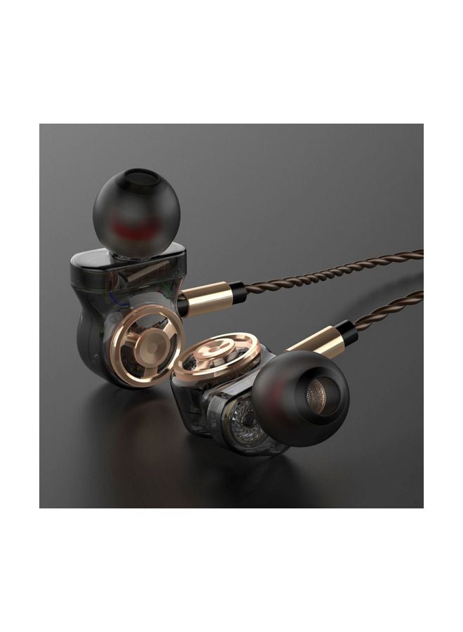 QKZ Wired In-Ear Headphones With Mic Black/Silver  - Image 3