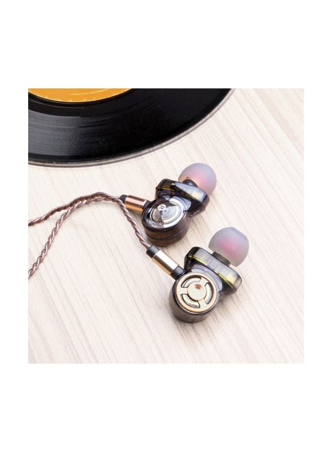 QKZ Wired In-Ear Headphones With Mic Black/Silver  - Image 4