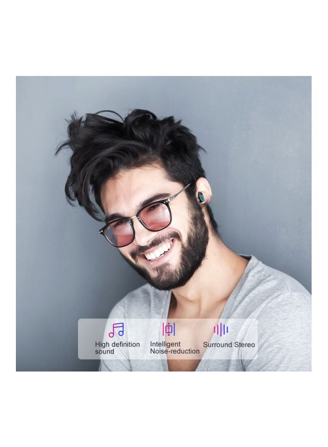 سماعات أذن X6 داخلية لاسلكية مزودة بميكروفون وعلبة شحن الأسود / الأزرق - Image 2