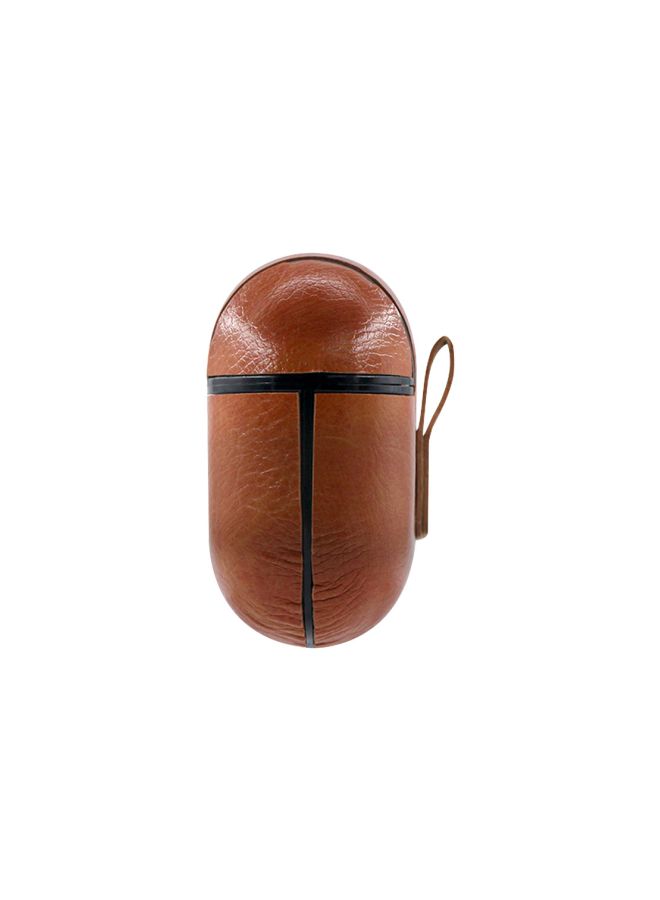 TOEON - Leather Case Cove For Apple AirPods Pro Brown - Image 1
