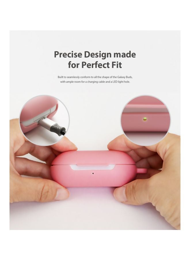 Ringke Protective Case Cover For Galaxy Buds (2019) With Carabiner Pink - Image 4