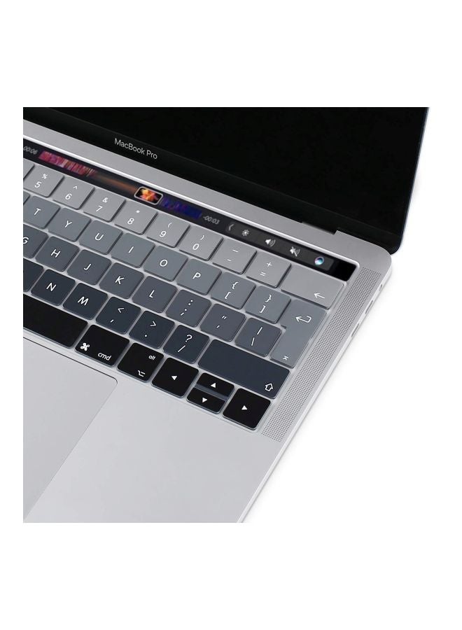 Ozone - Keyboard Skin For Apple MacBook Pro A1706/A1707 With Touch Bar Grey/Black - Image 1
