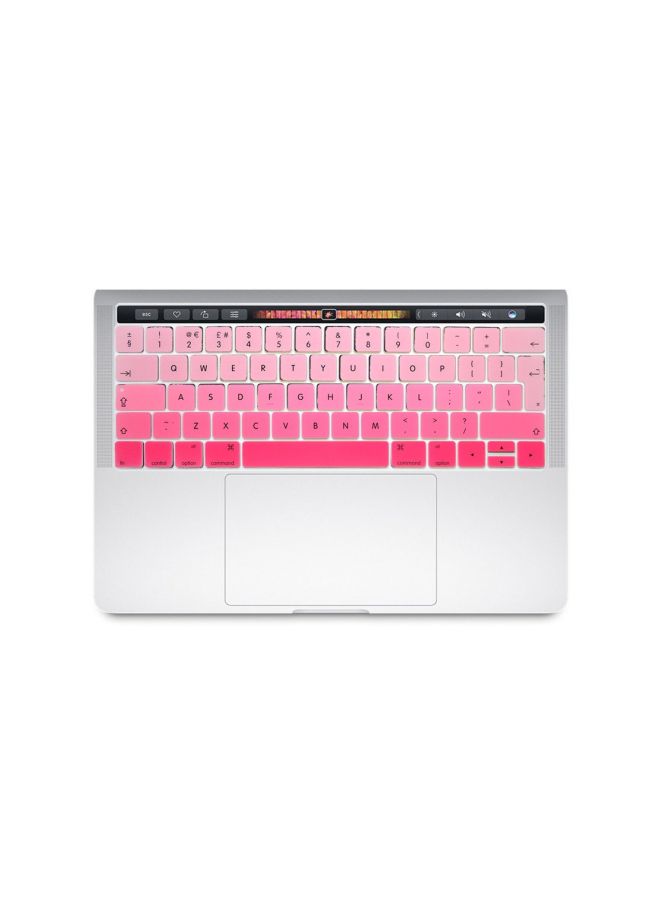 Ozone Keyboard Skin With Touch Bar For Apple MacBook Pro A1706/A1707 Pink - Image 2