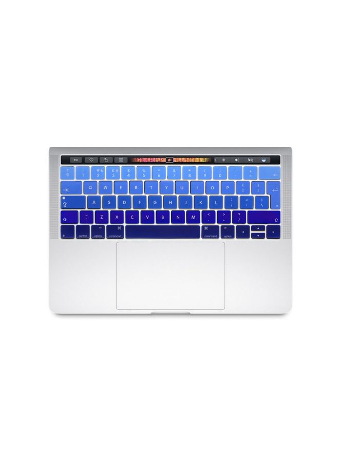 Ozone - Keyboard Skin With Touch Bar For Apple MacBook Pro A1706/A1707 Blue - Image 1
