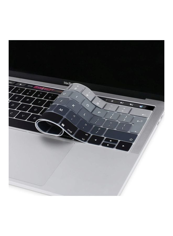 Ozone - Keyboard Skin For Apple MacBook Pro A1706/A1707 With Touch Bar Grey/Black - Image 1