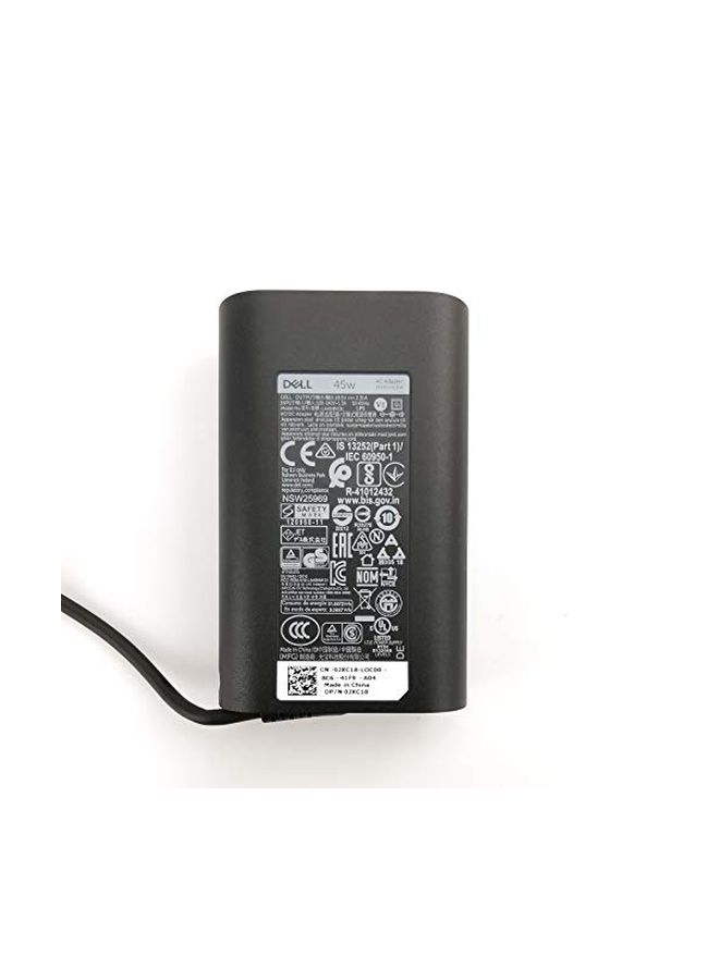 DELL - AC Adapter Charging Cable For XPS 13 9333/9343/9350/9360/9370/LA45NM131/DA45NM131 Black - Image 1