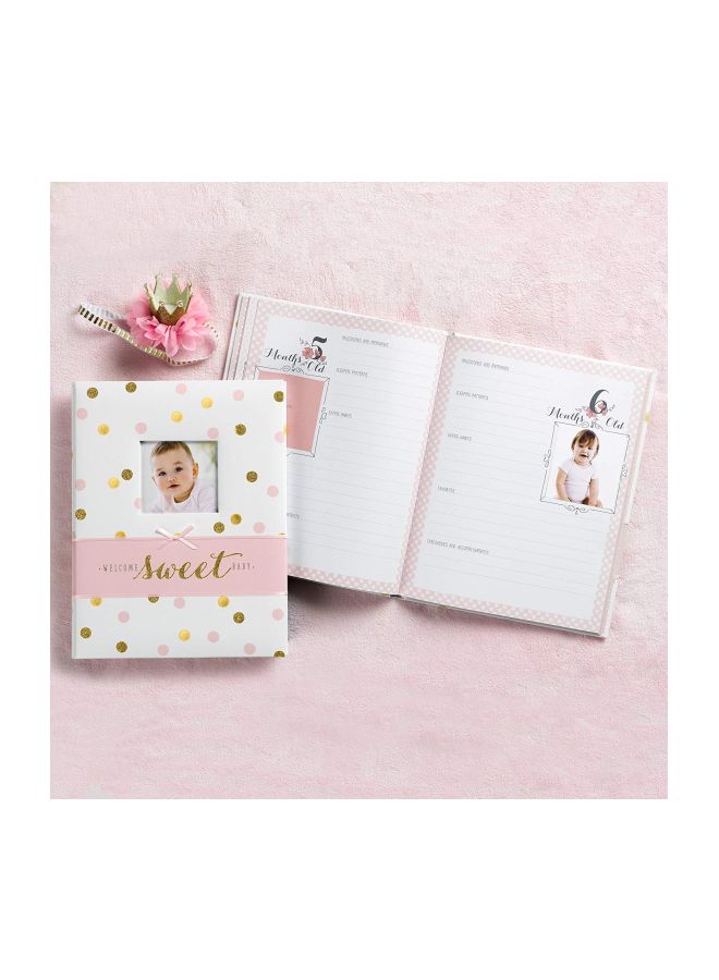 C.R. Gibson Welcome Sweet Baby Memory Book Pink/White  - Image 3