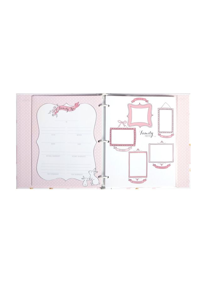 C.R. Gibson Welcome Sweet Baby Memory Book Pink/White  - Image 2