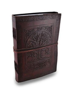 Handmade Tree Of Life Embossed Notebook Dark Brown - v1573568504/N31966111A_3