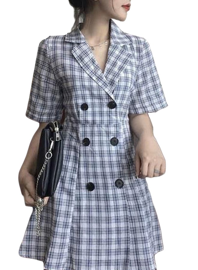 A Line Short Sleeve Mini Dress Multicolour  - Image 1