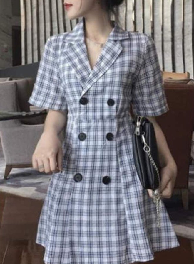 A Line Short Sleeve Mini Dress Multicolour  - Image 2