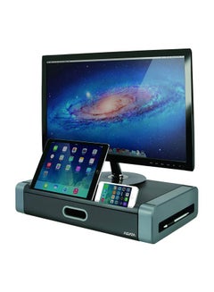 Deluxe Monitor Stand With Drawer /Grey Black/Grey