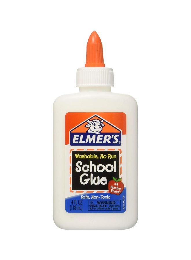 إلمرز صمغ قابل للغسل للاستعمال المدرسي من 6 قطع أبيض - Image 1