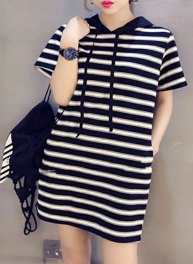 Casual Short Sleeve Mini T-Shirt Dress Black  - Image 2