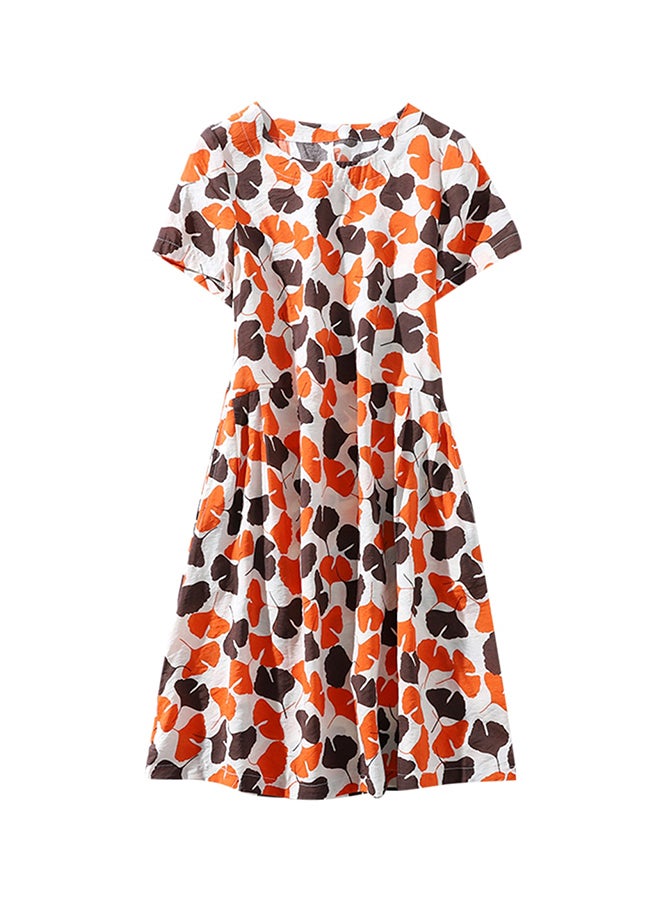 A Line Short Sleeve Mini Dress Multicolour - Image 1