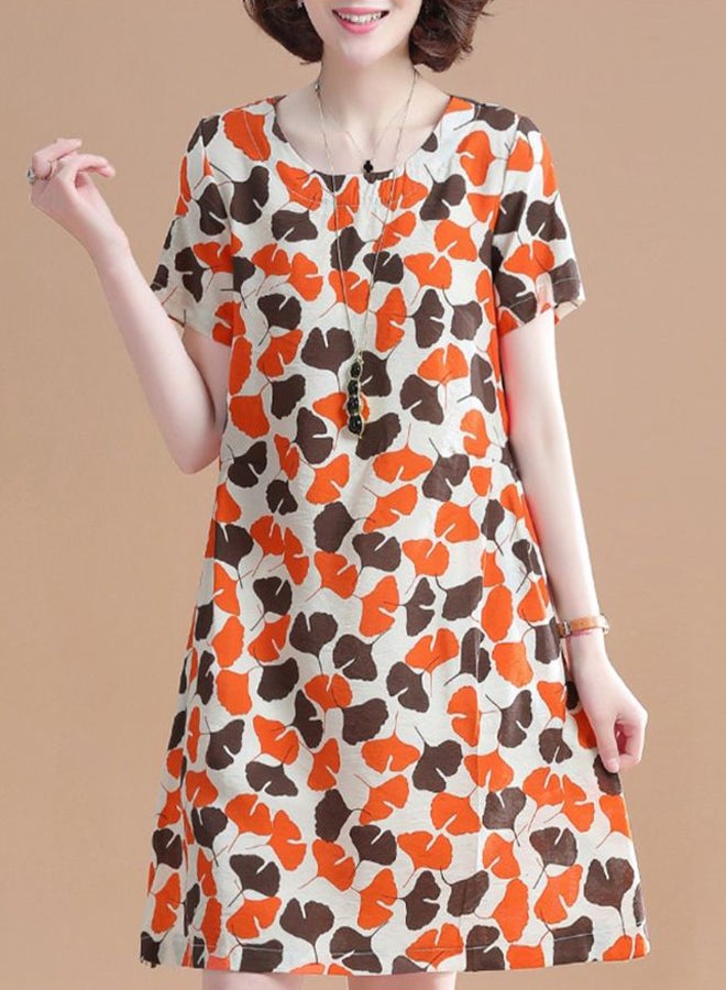 A Line Short Sleeve Mini Dress Multicolour - Image 2