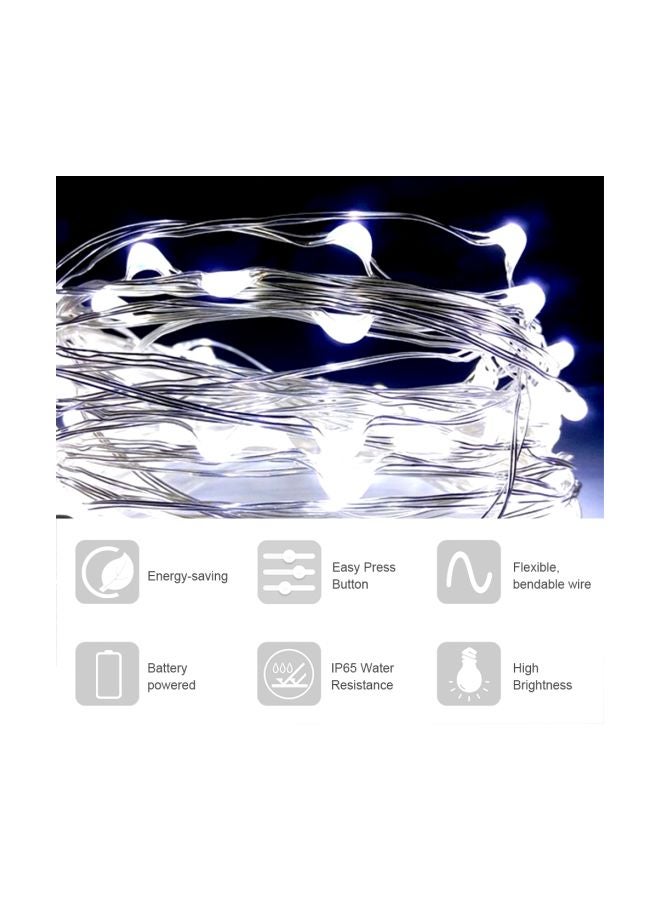 10-LED Water Resistant String Light White 10meter - Image 4