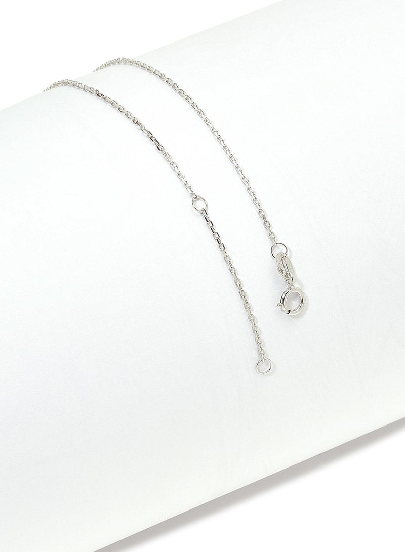 Capri Gold 18 Karat White Gold Smoky Quartz Single Stone Necklace - Image 3