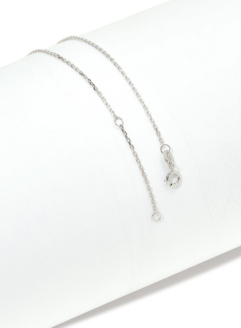 Capri Gold 18 Karat White Gold Citrine Single Stone Necklace - Image 3