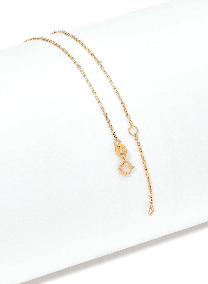 Capri Gold - 18 Karat Rose Gold Mother Of Pearl Single Stone Necklace - Image 1