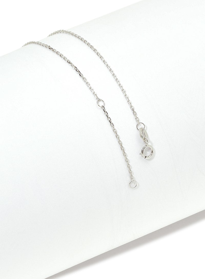 Capri Gold 18 Karat White Gold Turquoise Single Stone Necklace - Image 3