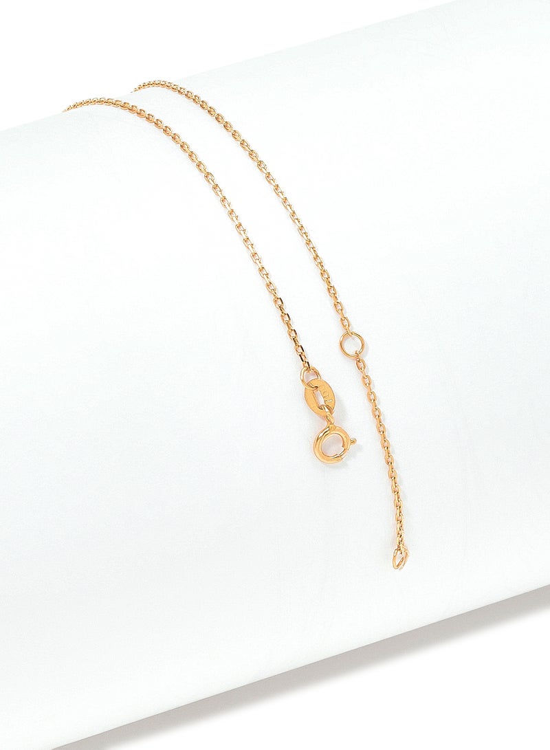 Capri Gold - 18 Karat Rose Gold Malachite Single Stone Necklace - Image 1