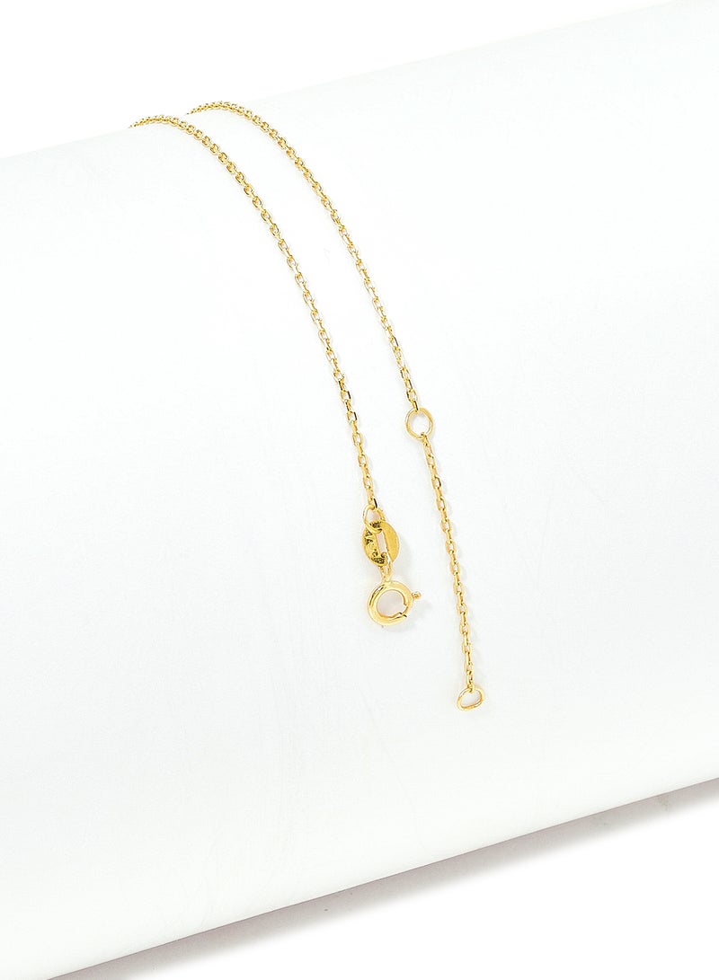 Capri Gold 18 Karat Gold Blue Onyx Single Stone Necklace - Image 3