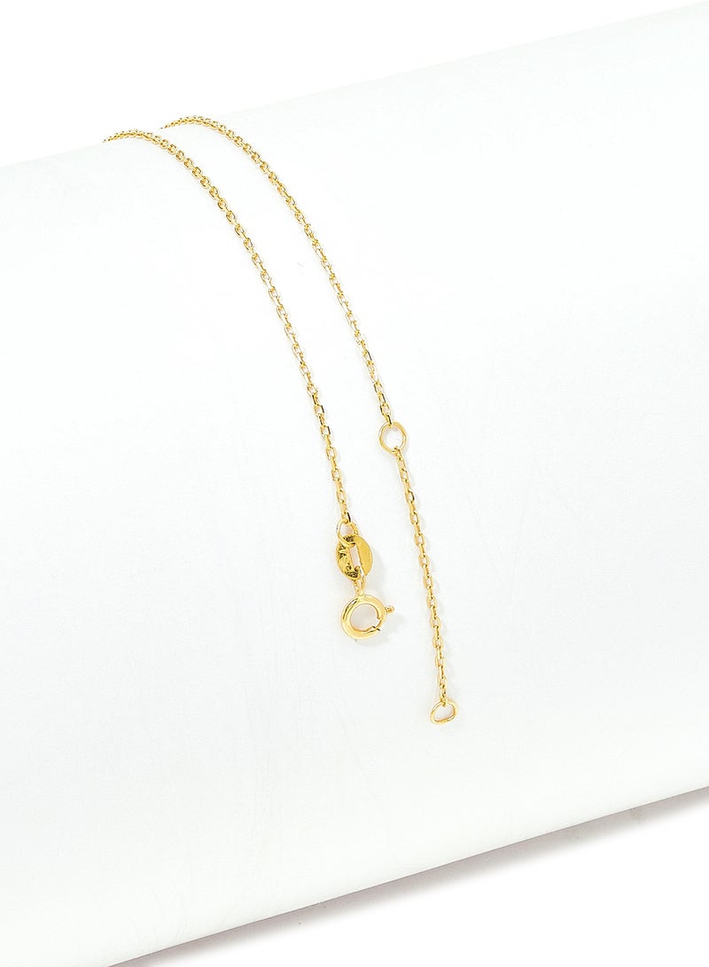 Capri Gold - 18 Karat Gold Green Onyx Single Stone Necklace - Image 1