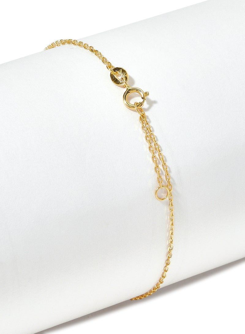 كابري جولد سوار من الذهب عيار 18 قيراط مرصع بحجر واحد من الكوارتز الدخاني . - Image 3