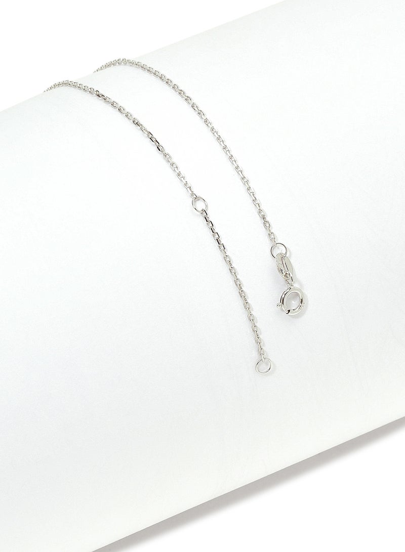 Capri Gold 18 Karat White Gold Blue Topaz Single Stone Necklace - Image 3