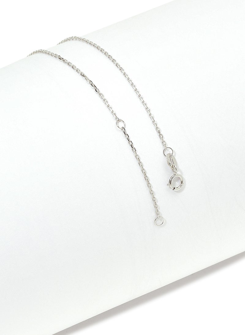 Capri Gold 18 Karat White Gold Lapis Lazuli Single Stone Necklace - Image 3