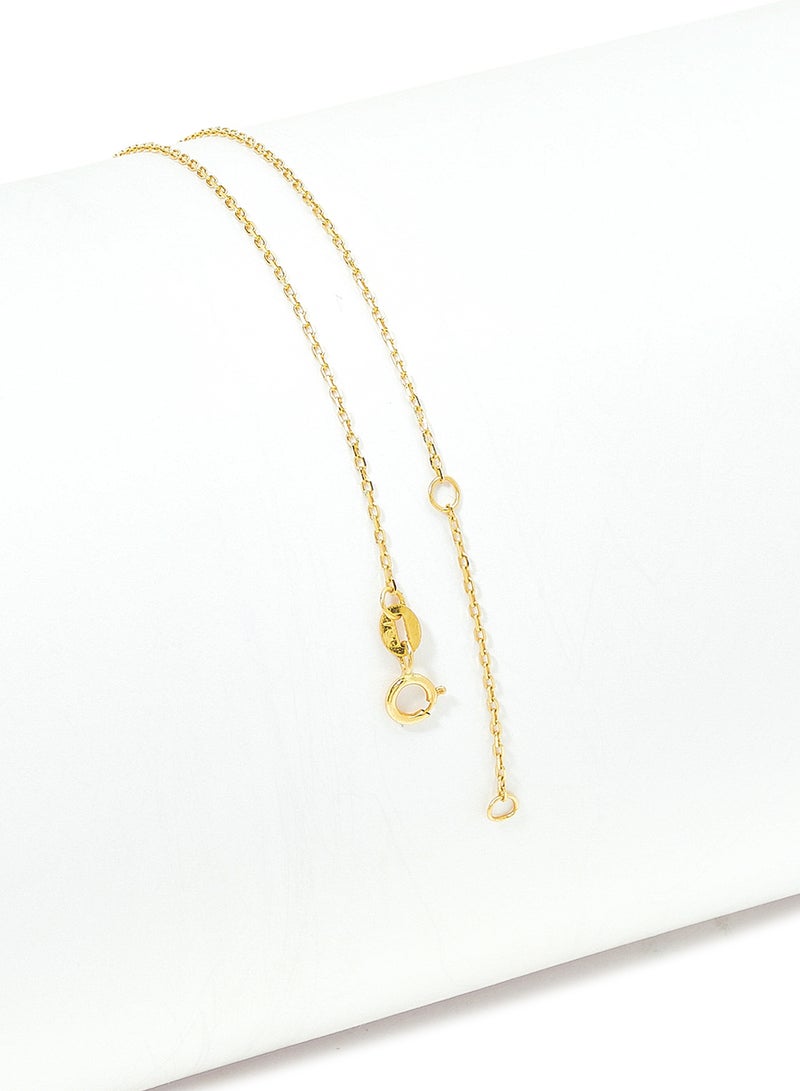 Capri Gold 18 Karat Gold Tiger Eye Single Stone Necklace - Image 3