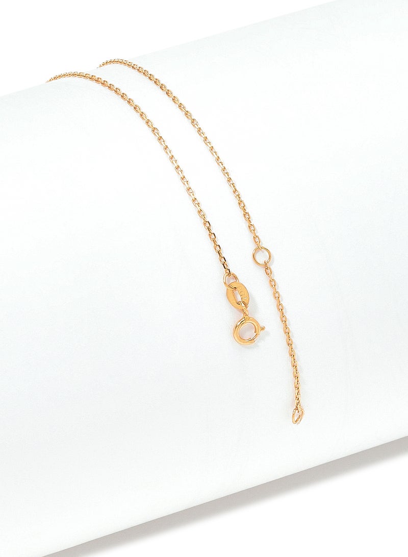 Capri Gold - 18 Karat Rose Gold Smoky Quartz Single Stone Necklace - Image 1