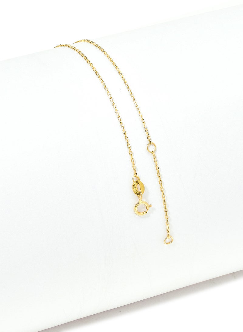 Capri Gold 18 Karat Gold Blue Topaz Single Stone Necklace - Image 3