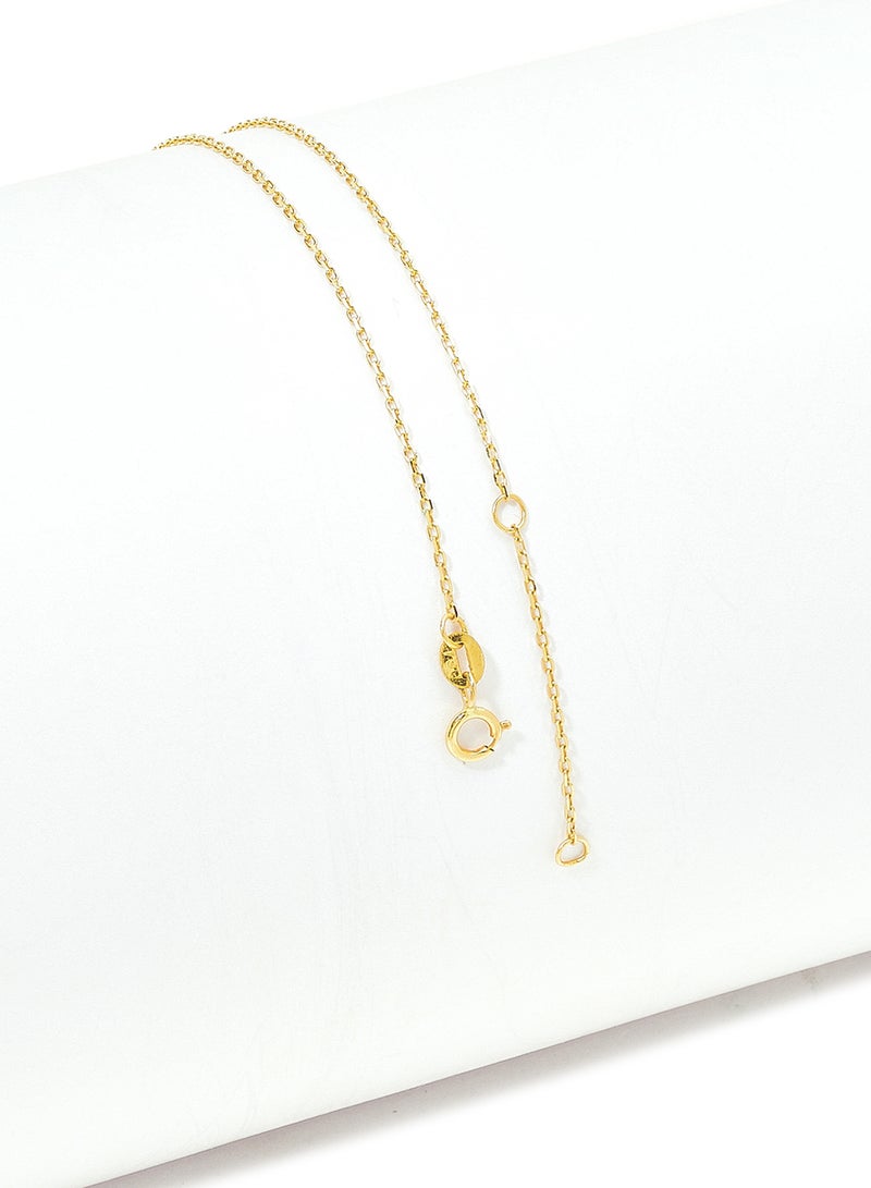 Capri Gold - 18 Karat Gold Tiger Eye Single Stone Necklace - Image 1