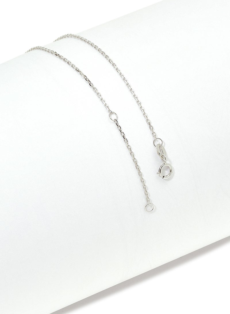 Capri Gold 18 Karat White Gold Blue Onyx Single Stone Necklace - Image 3