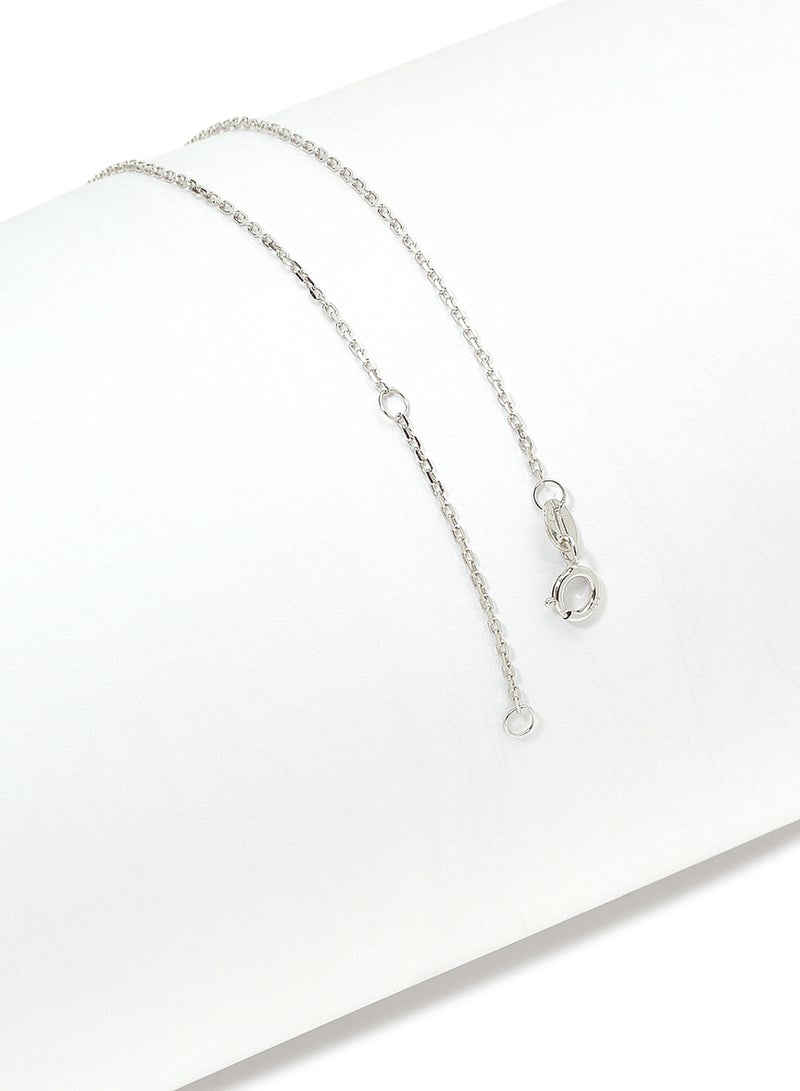 Capri Gold 18 Karat White Gold Blue Topaz Single Stone Necklace - Image 3