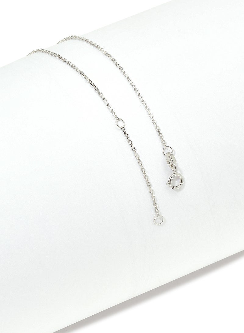 Capri Gold 18 Karat White Gold Black Onyx Single Stone Necklace - Image 3