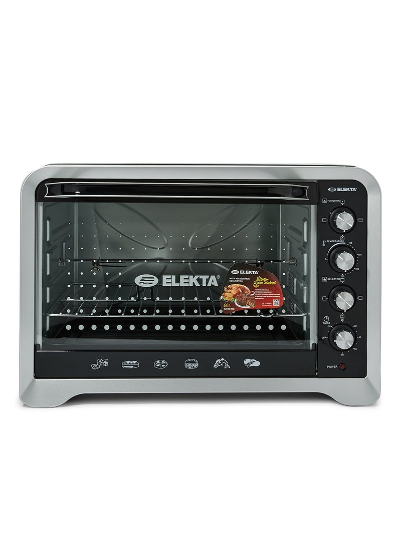 ELEKTA - Electric Oven 60L With Rotisserie And Convection 60.0 L EBRO-787CG(A) Silver/Black - Image 1