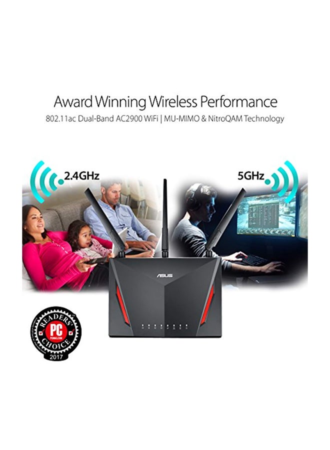 أسوس راوتر بتقنية WiFi من سلسلة AC2900 أسود - Image 2