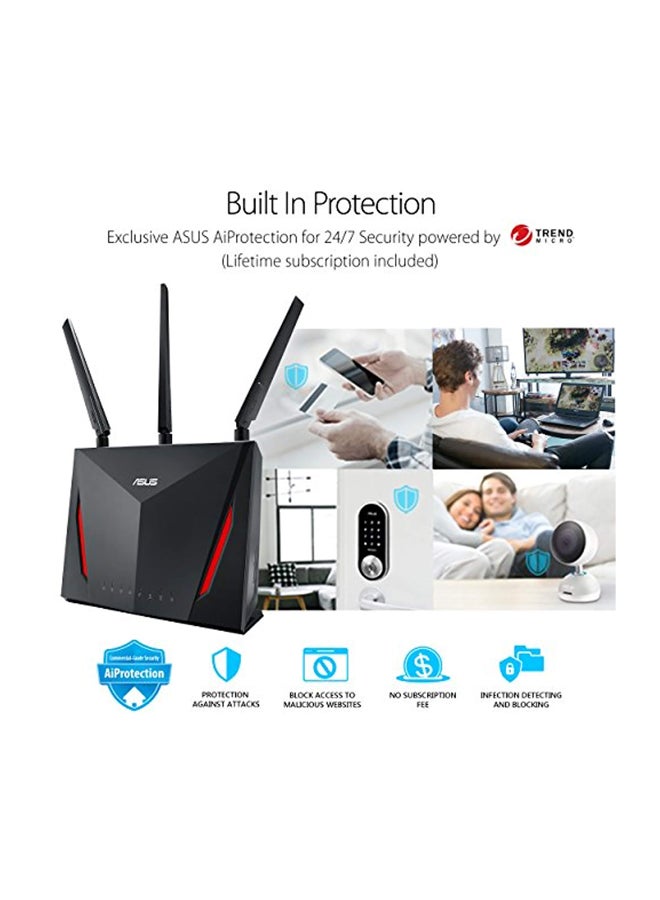 أسوس راوتر بتقنية WiFi من سلسلة AC2900 أسود - Image 4