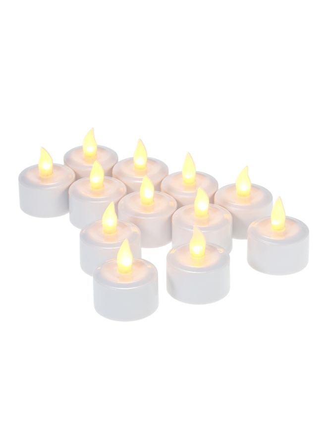 12-Piece LED Rechargeable Candle Lights White 20cm - Image 5
